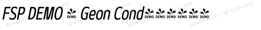 FSP DEMO - Geon Cond字体转换